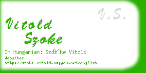 vitold szoke business card